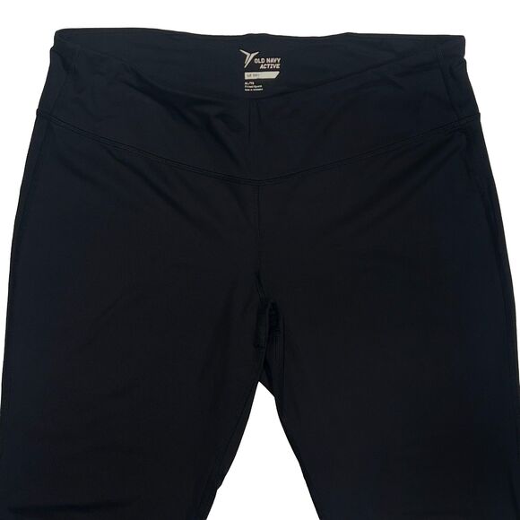 Old Navy Active Go-Dry Athletic Capri Leggings Black Women's XL - Picture 2 of 8